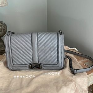 Rebecca Minkoff Gray Quilted Crossbody Bag